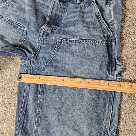 American Eagle Jeans Mens 30X28 (Tag 30X32) Blue Carpenter Double Knee Skater - Picture 12 of 13